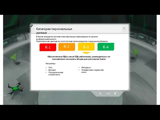 К-1 К-2 К-3 К-4 В Банке внедрена система классификации информации