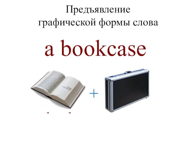 a bookcase Предъявление графической формы слова