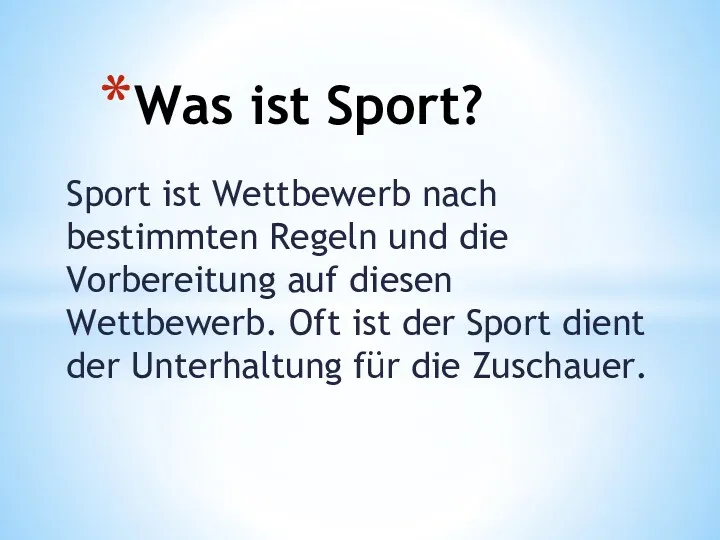 Was ist Sport?