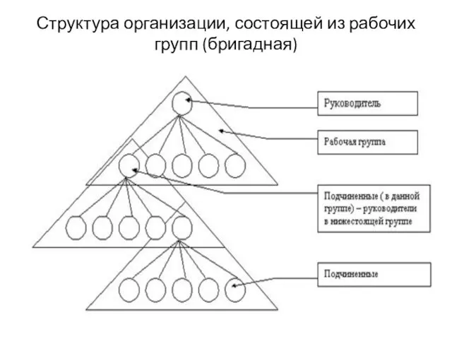 Структура организации, состоящей из рабочих групп (бригадная)