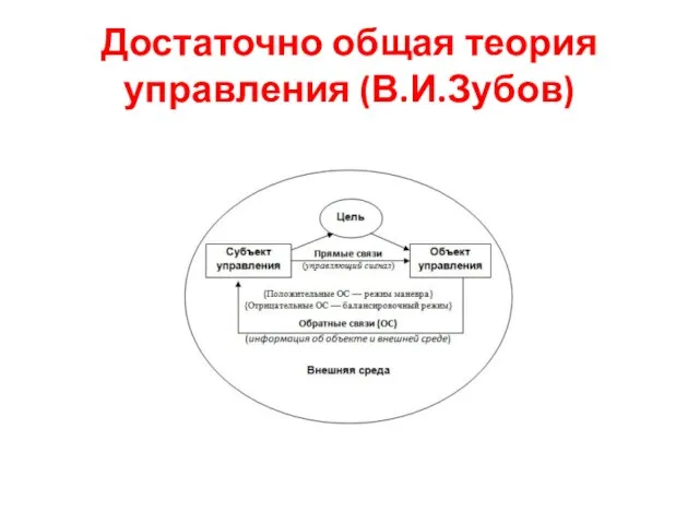 Достаточно общая теория управления (В.И.Зубов)