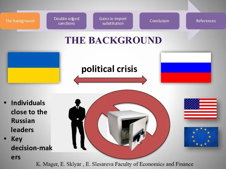 Individuals close to the Russian leaders Key decision-makers THE BACKGROUND