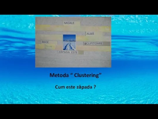 Metoda “ Clustering” Cum este zăpada ?