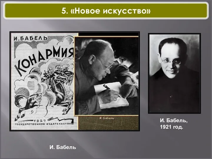 И. Бабель, 1921 год. И. Бабель 5. «Новое искусство»