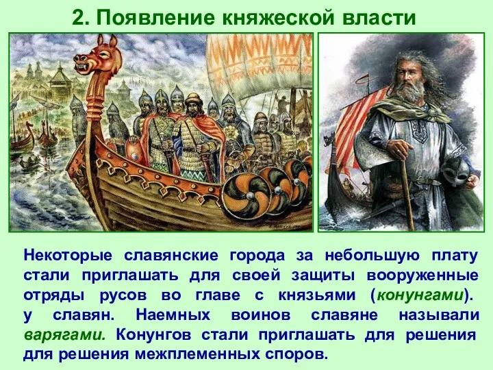 2. Появление княжеской власти Некоторые славянские города за небольшую плату