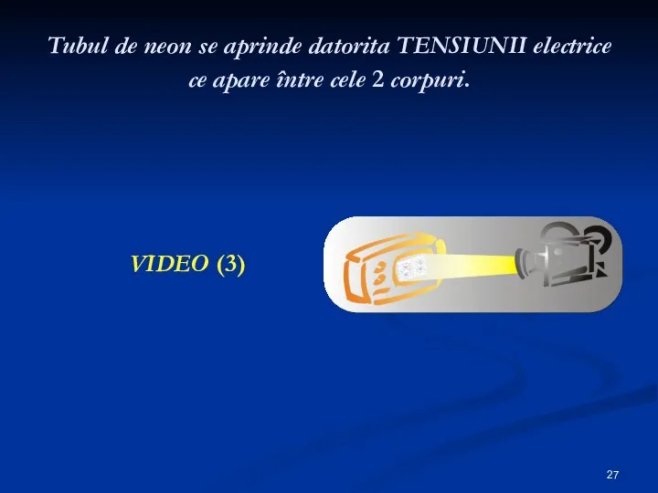 Tubul de neon se aprinde datorita TENSIUNII electrice ce apare între cele 2 corpuri. VIDEO (3)