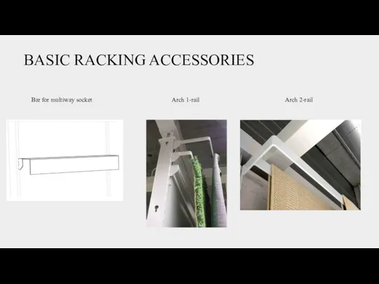 BASIC RACKING ACCESSORIES Bar for multiway socket Arch 1-rail Arch 2-rail