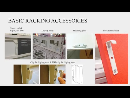 BASIC RACKING ACCESSORIES Display rail & display rail TOP Display