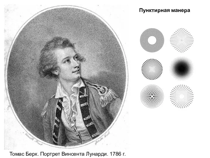 Томас Берк. Портрет Винсента Лунарди. 1786 г. Пунктирная манера