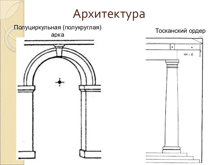 Архитектура Полуциркульная (полукруглая) арка Тосканский ордер