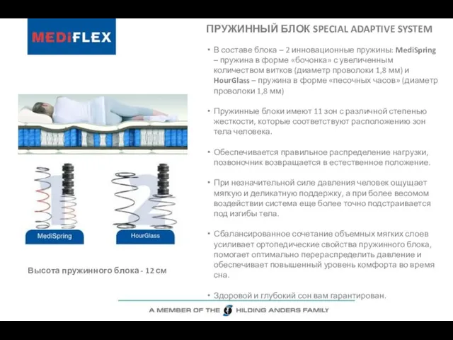 ПРУЖИННЫЙ БЛОК SPECIAL ADAPTIVE SYSTEM В составе блока – 2