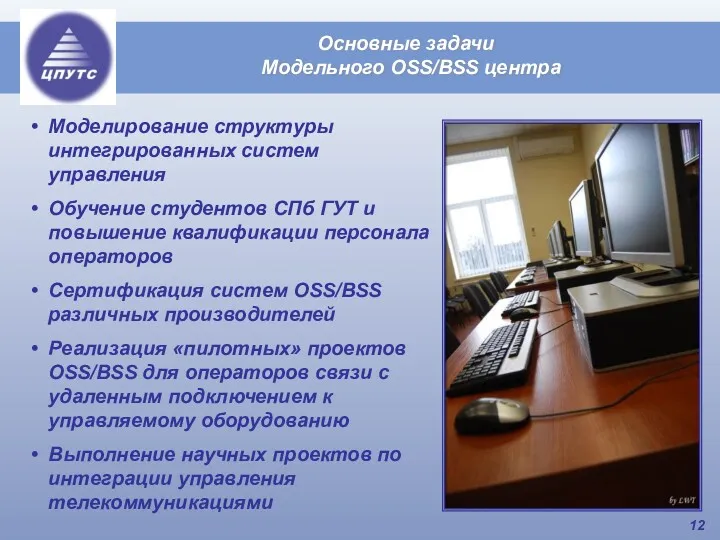 Основные задачи Модельного OSS/BSS центра Моделирование структуры интегрированных систем управления