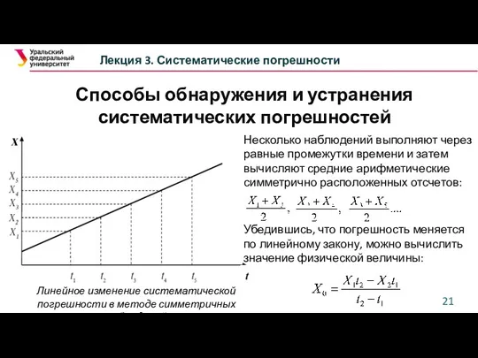 Способы обнаружения и устранения систематических погрешностей Лекция 3. Систематические погрешности