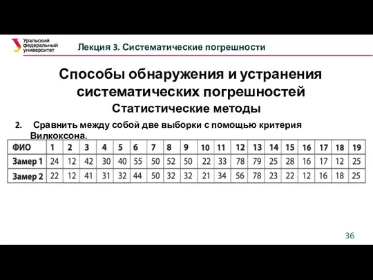 Способы обнаружения и устранения систематических погрешностей Лекция 3. Систематические погрешности