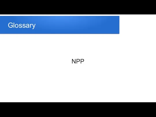 Glossary NPP