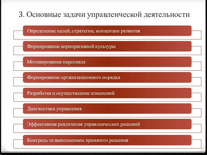 3. Основные задачи управленческой деятельности