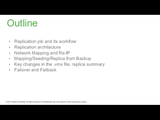 Outline Replication job and its workflow Replication architecture Network Mapping