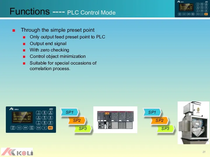 Functions ---- PLC Control Mode Through the simple preset point