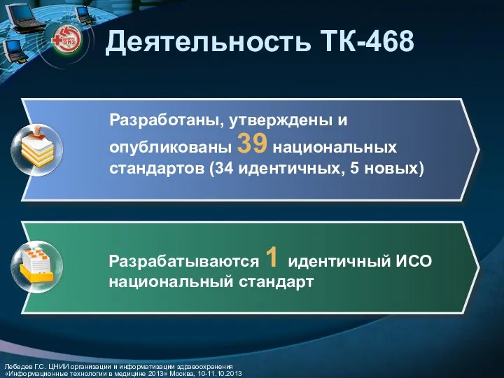 Деятельность ТК-468 Разработаны, утверждены и опубликованы 39 национальных стандартов (34