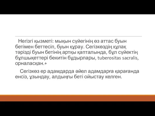 Негізгі қызметі: мықын сүйегінің өз аттас буын бетімен беттесіп, буын құрау. Сегізкөздің құлақ