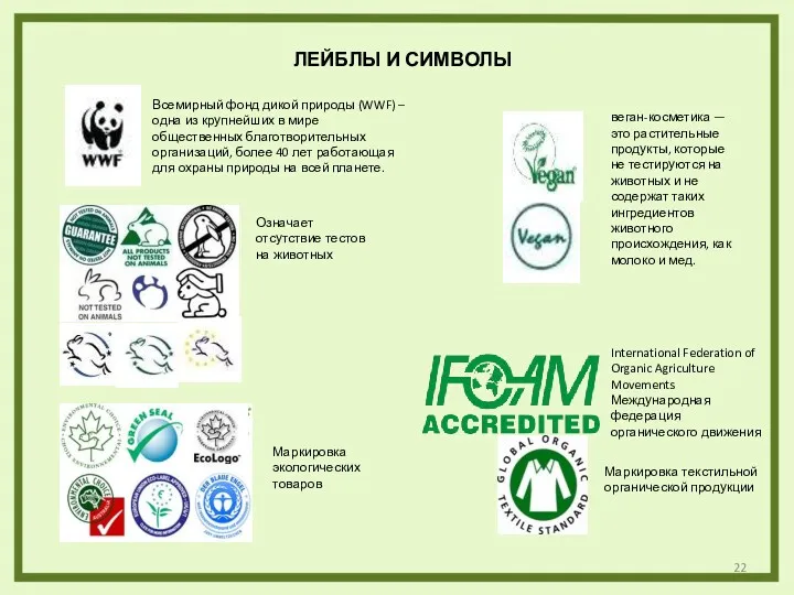 ЛЕЙБЛЫ И СИМВОЛЫ Всемирный фонд дикой природы (WWF) – одна