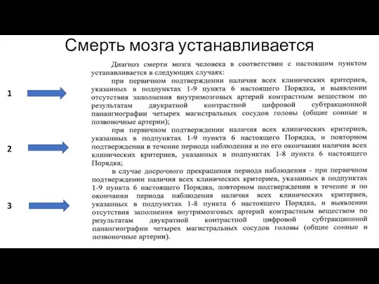 Смерть мозга устанавливается 1 2 3