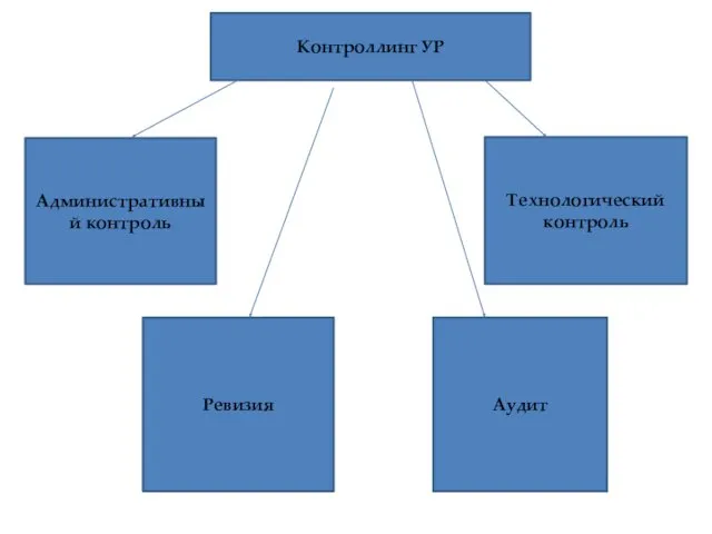 Контроллинг УР Административный контроль Технологический контроль Ревизия Аудит