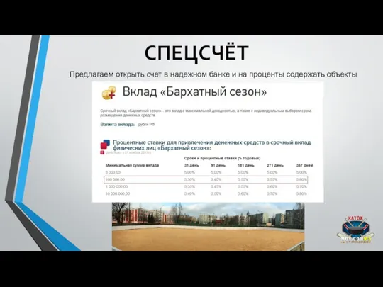 СПЕЦСЧЁТ Предлагаем открыть счет в надежном банке и на проценты содержать объекты