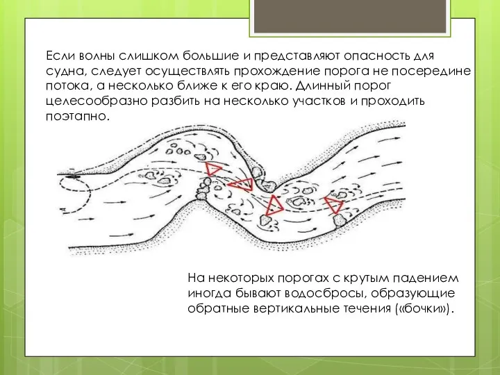 Если волны слишком большие и представляют опасность для судна, следует