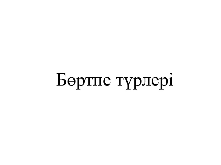 Бөртпе түрлері