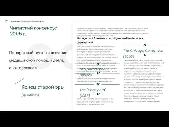 Чикагский консенсус 2005 г. Management framework paradigms for disorder of