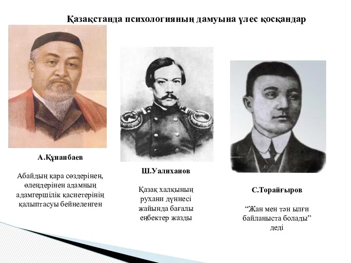 А.Құнанбаев Абайдың қара сөздерінен, өлеңдерінен адамның адамгершілік қасиетерінің қалыптасуы бейнеленген