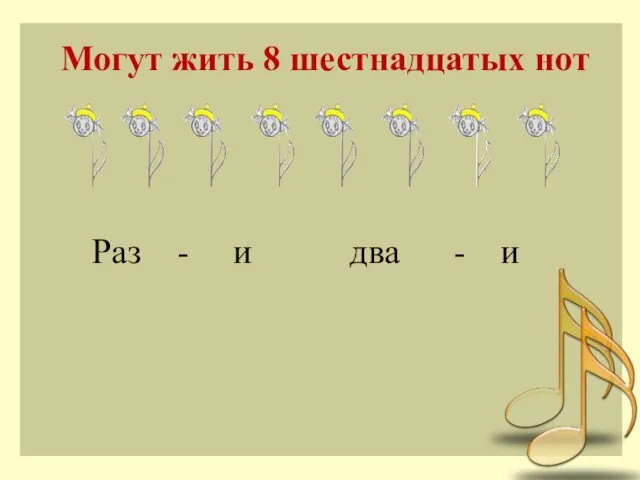 Могут жить 8 шестнадцатых нот