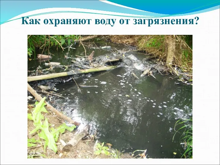 Как охраняют воду от загрязнения?