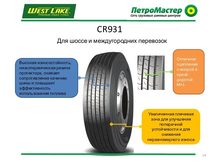 CR931 Для шоссе и междугородних перевозок