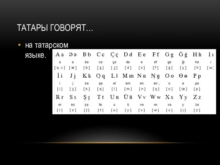 ТАТАРЫ ГОВОРЯТ… на татарском языке.