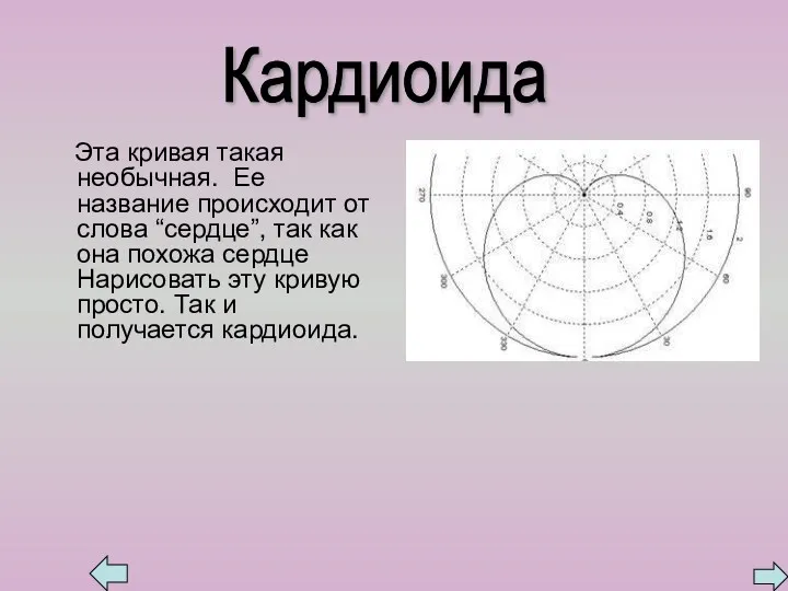 Эта кривая такая необычная. Ее название происходит от слова “сердце”,