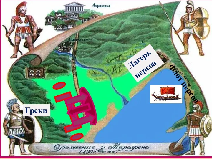 Греки Лагерь персов Флот персов