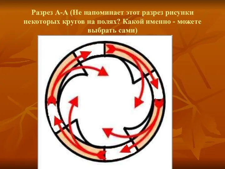 Разрез А-А (Не напоминает этот разрез рисунки некоторых кругов на