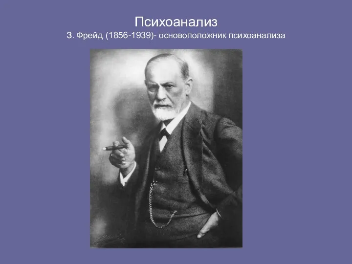 Психоанализ З. Фрейд (1856-1939)- основоположник психоанализа