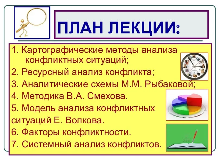 ПЛАН ЛЕКЦИИ: 1. Картографические методы анализа конфликтных ситуаций; 2. Ресурсный анализ конфликта; 3.