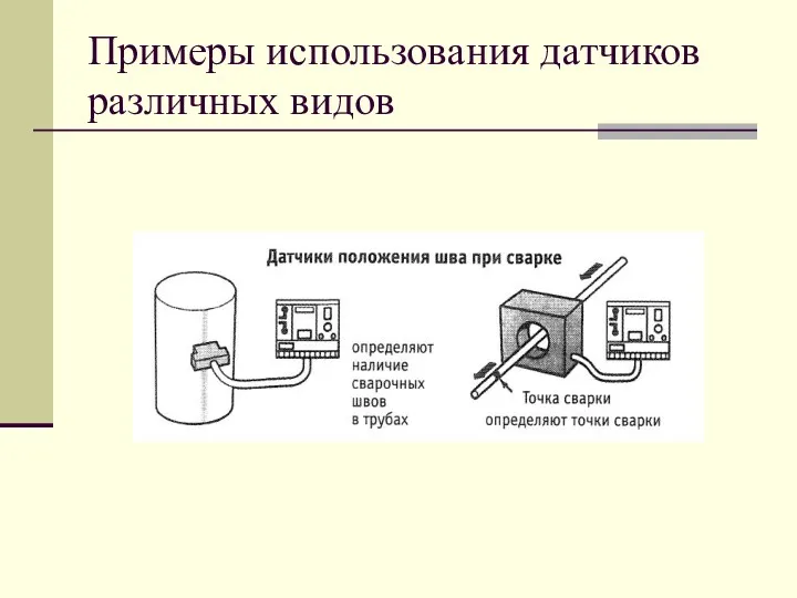 Примеры использования датчиков различных видов