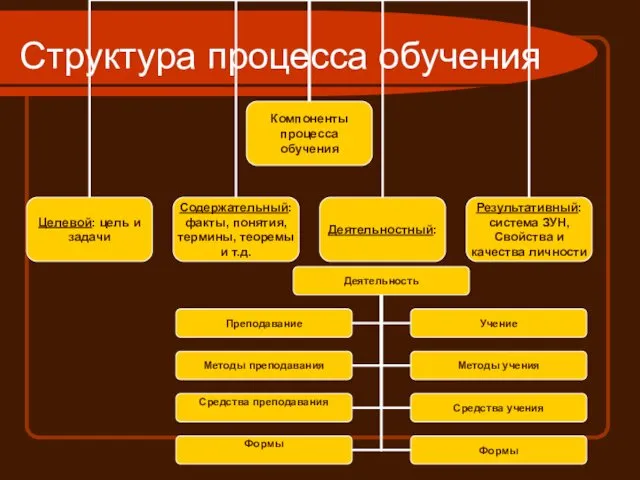 Структура процесса обучения