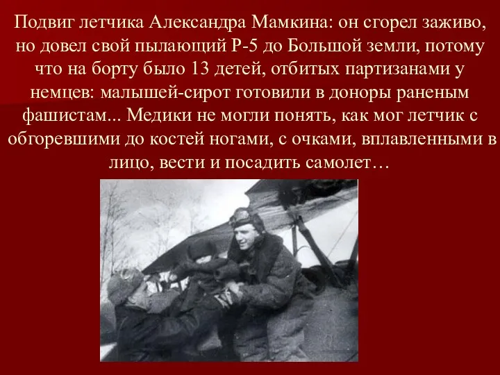 Подвиг летчика Александра Мамкина: он сгорел заживо, но довел свой пылающий Р-5 до