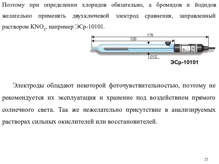 ЭСр-10101 Поэтому при определении хлоридов обязательно, а бромидов и йодидов