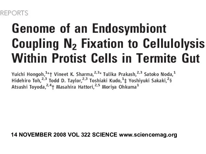 14 NOVEMBER 2008 VOL 322 SCIENCE www.sciencemag.org