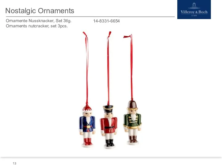 Nostalgic Ornaments Ornamente Nussknacker, Set 3tlg. Ornaments nutcracker, set 3pcs. 14-8331-6654