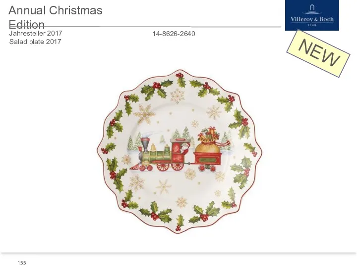 NEW Annual Christmas Edition 14-8626-2640 Jahresteller 2017 Salad plate 2017