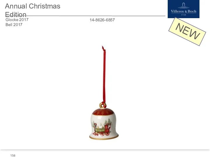 NEW Annual Christmas Edition 14-8626-6857 Glocke 2017 Bell 2017