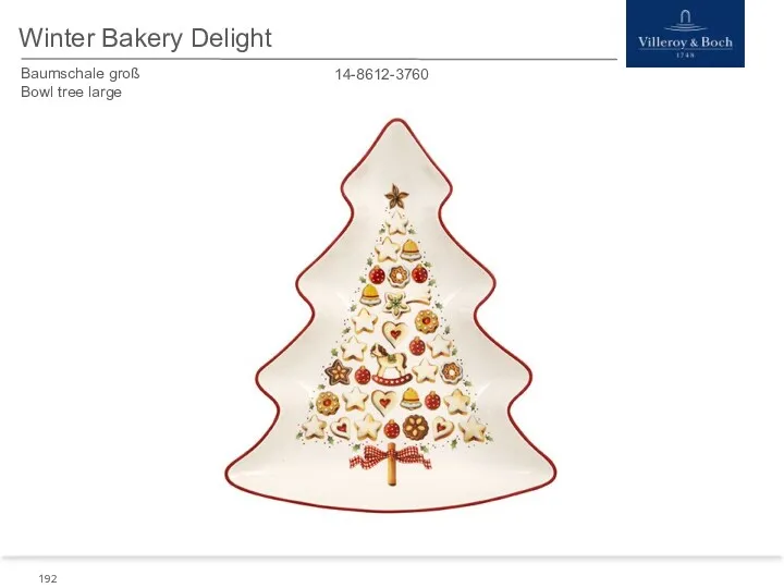 Winter Bakery Delight 14-8612-3760 Baumschale groß Bowl tree large